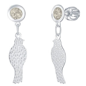 Praqia Jewellery Stílusos ezüst fülbevalók Birds NA6096_RH