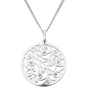 Praqia Jewellery Csillogó ezüst nyaklánc kristályokkal KO1708M_CU040_45_RH (lánc, medál)