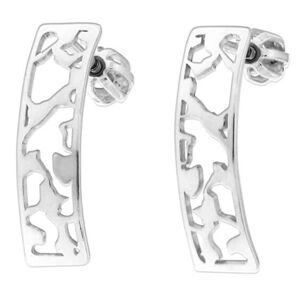 Praqia Jewellery Lenyűgöző ezüst fülbevalók Marble NA6286