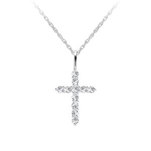 Preciosa Divatos ezüst nyaklánc cirkónium kövekkel  Tender Crosses Preciosa 5332 00