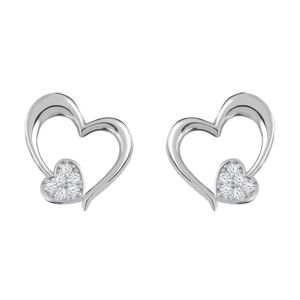 Preciosa Romantikus ezüst fülbevaló cirkónium kövekkel Tender Heart  Preciosa 5335 00