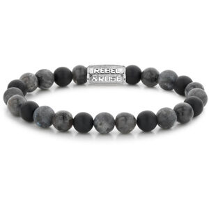 Rebel&Rose Gyöngy karkötő szürke Grey Rocks RR-80069-S 21 cm - XL