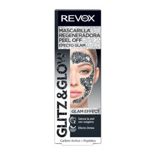 Revox Regeneráló lehúzhatós  maszk Glitz and Glow (Regenerating Peel Off Black Mask) 80 ml