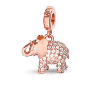 Rosato Rózsaszín aranyozott medál cirkónium kövekkel Elefánt  Storie RZLE005
