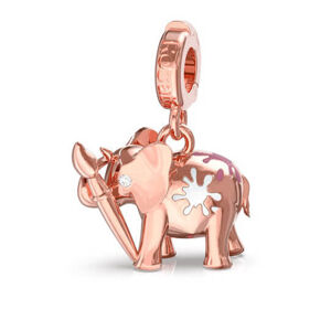 Rosato Rózsaszín aranyozott elefánt medál  Storie RZLE004