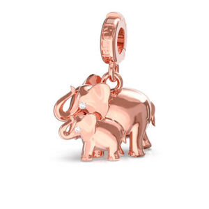 Rosato Rózsaszín aranyozott medál Elefánt  Storie RZLE001