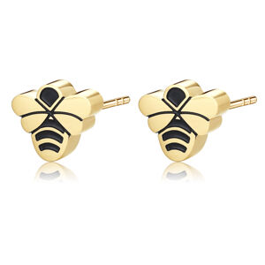 S`Agapõ Gyönyörű aranyozott fülbevalók méhecske CLICK SCK153