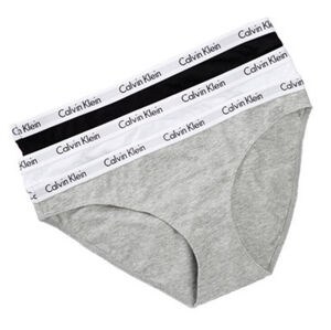 Calvin Klein 3 PACK -  női alsó QD3588E-999 BLACK/WHITE/GREY L