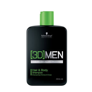 Schwarzkopf Professional Haj- és testsampon férfiaknak 3D (Hair & Body Shampoo) 250 ml