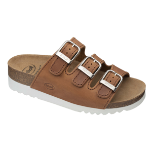 Scholl Egészségügyi papucs -  RIO WEDGE AD OilLea-W - Cognac 41