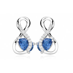Silver Cat Divat fülbevalók kék spinell és cirkónium kővel SC412
