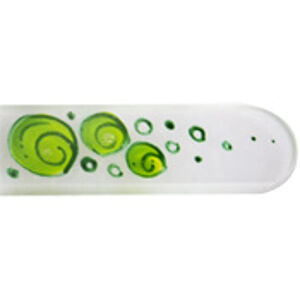 Blažek Díszített üveg körömreszelő  zöld buborékok