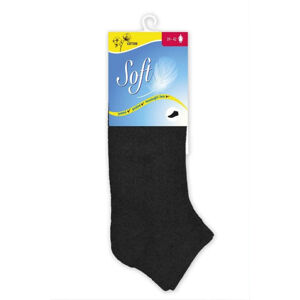 Soft Rövidszárú női zokni egészségügyi szegéllyel - fekete 35 - 38