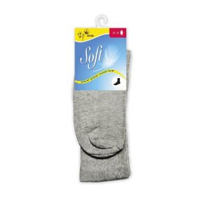 Soft Női zokni egészségügyi szegéllyel magas - szürke 39 - 42
