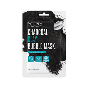 SOO`AE Tisztító arcmaszk szénnel és agyaggal Charcoal Clay (Bubble Mask) 10 g