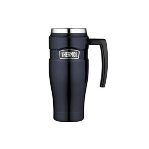 Thermos Stílusos vízálló hőmérő fogantyúval - sötétkék 470 ml