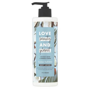 Love Beauty and Planet Testápoló tej kókusz vízzel és mimóza virágokkal (Luscious Hydration Body Lotion) 400 ml