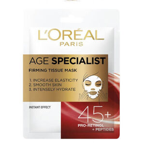 L´Oréal Paris Textilmaszk a bőr azonnali feszesítéséhez és kisimításához  Age Specialist 45+ (Firming Tissue Mask) 1 db