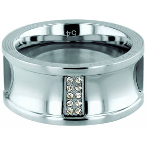 Tommy Hilfiger Luxus acél gyűrű TH2780034 kristályokkal 58 mm
