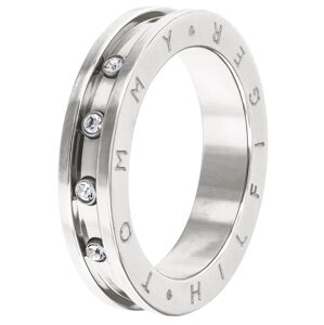 Tommy Hilfiger Elegáns acél kristály gyűrű TH2780208 58 mm