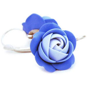 Troli Kék függő virág fülbevaló