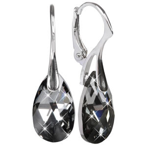 Troli Pear 16 mm Silver Night fülbevaló