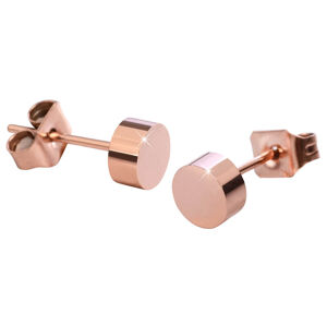 Troli Rózsaszín aranyozott acél fülbevaló KE-005