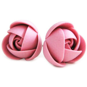 Troli Régi rózsaszín kis virágos bedugós fülbevaló