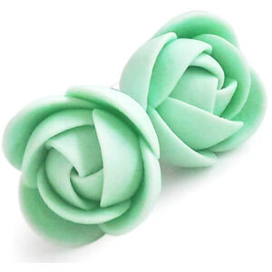 Troli Zöldes virág bedugós fülbevaló