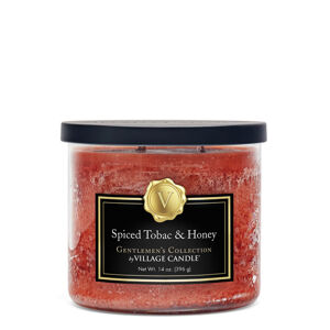 Village Candle Illatgyertya üveg mécsesben  Spiced Tobac & Honey 396 g