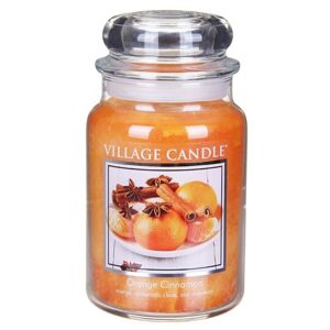 Village Candle Illatos gyertya üvegben narancs és fahéj (Cinnamon Orange) 645 g