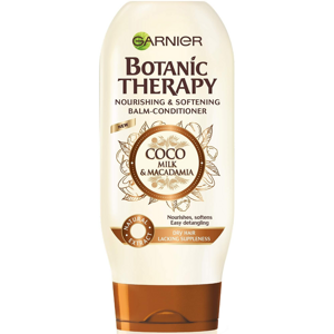 Garnier Tápláló és bőrpuhító kondicionáló száraz és durva hajra  Botanic Therapy (Coco Milk & Macadamia Conditioner) 200 ml
