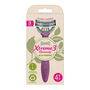 Wilkinson Sword Egyhasználatú borotva nőknek Xtreme3 Beauty ECO Green 4 db
