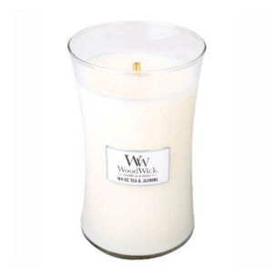 WoodWick Illatgyertya váza White Tea & Jasmine 609,5 g - nagy