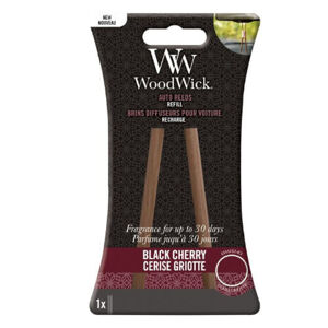 WoodWick Autó illatosító utántöltő Black Cherry  (Auto Reeds Refill)