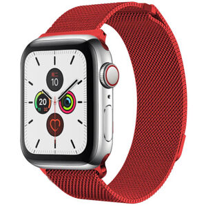 4wrist Milánói acél szíj Apple Watch - Piros 42/44/45 mm