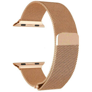 4wrist Milánói acél szíj Apple Watch - Rózsaszín arany 38/40/41 mm