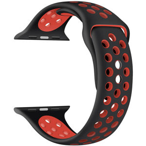 4wrist Szilikon szíj Apple Watch - Fekete/Piros 42/44/45 mm