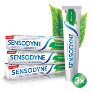 Sensodyne Fogkrém az érzékeny fogakhoz Fluorid Tripack 3 x 75 ml